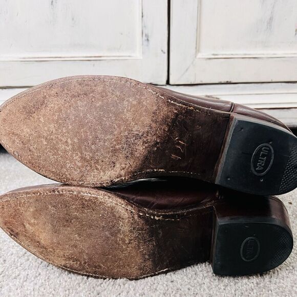 Dan Post Milwaukee Cowboy Mignon Corona Brown Leather Western Boots - Mens 10.5B - Picture 6 of 8